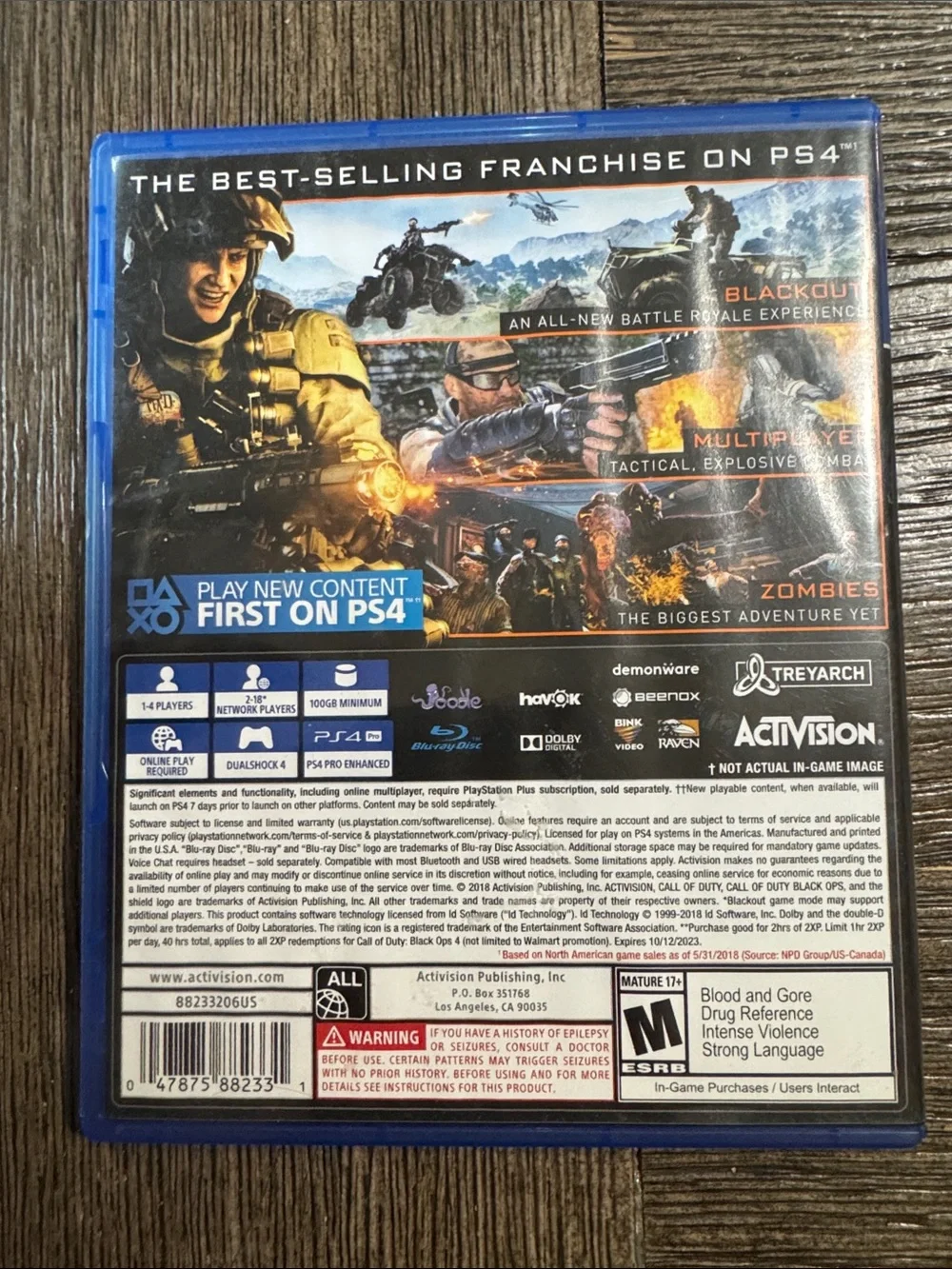 Call of Duty Black Ops 4 PS4 PlayStation 4 Complete CIB Tested